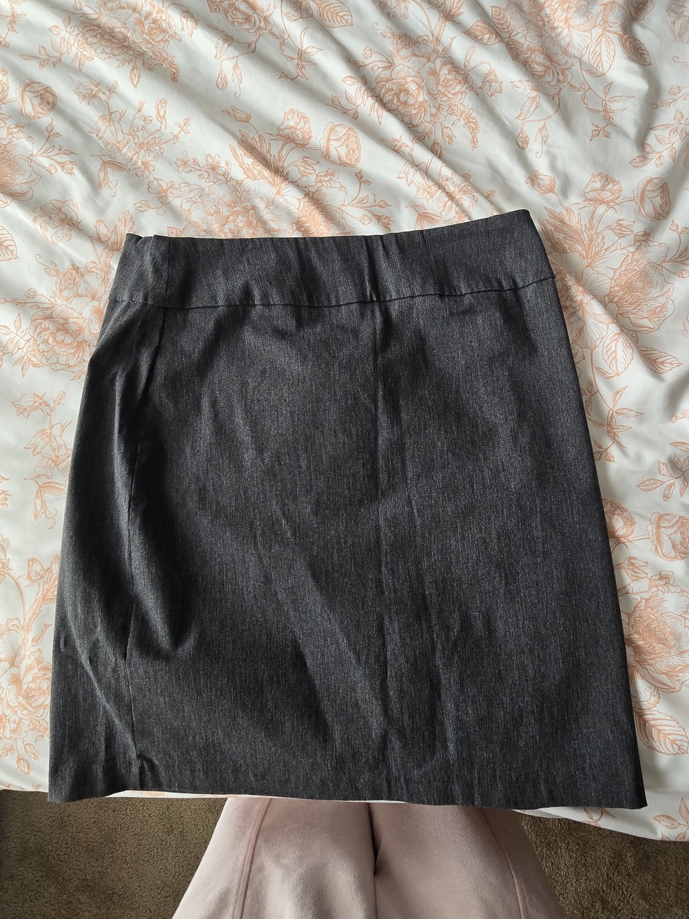 Tailored Charcoal Pencil Skirt